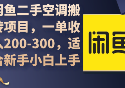 闲鱼二手空调搬砖项目，一单收入200缩略图