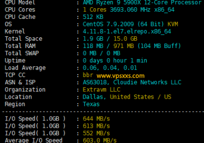 ExtraVM美国达拉斯VPS测评：Ryzen 9 5950X无限流量，看视频10万+，三网基本往返直连缩略图