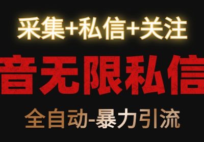 【全网首发】抖音无限私信机！采集+私信+关注，全自动暴力引流！缩略图