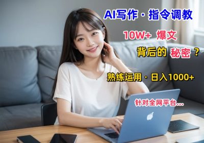 AI写作指令：10W+爆文的秘密，学会后，日入1000+缩略图