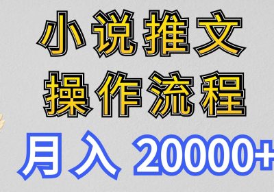 【新玩法】小说推文项目操作流程，月入20000+缩略图