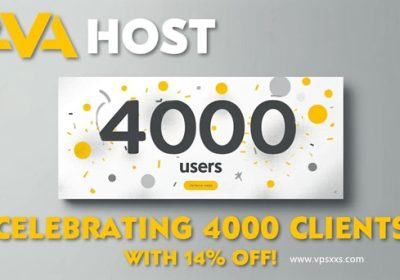 Ava.Hosting庆祝满4000名活跃客户，摩尔多瓦抗投诉VPS再优惠14%，9.46欧元/年起缩略图