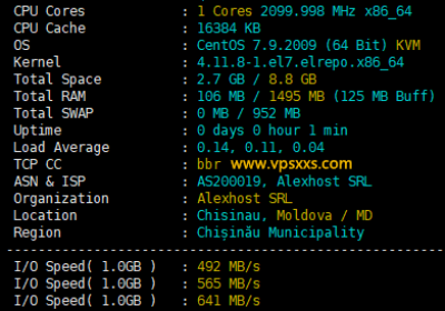 AlexHost摩尔多瓦抗投诉VPS测评：三网往返直连（联通去程绕美），看视频5万+速度出乎意料缩略图
