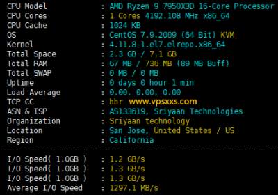 DesiVPS美国圣何塞Ryzen 9 7590 VPS测评：处理器性能强悍，三网往返直连看视频10万+速度，美国原生IP流媒体解锁能力强缩略图